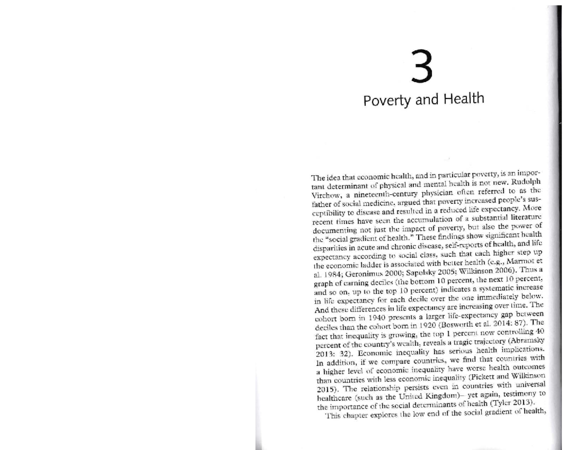 Poverty and Health: Understanding Social Determinants (SDOH 3) - Studocu