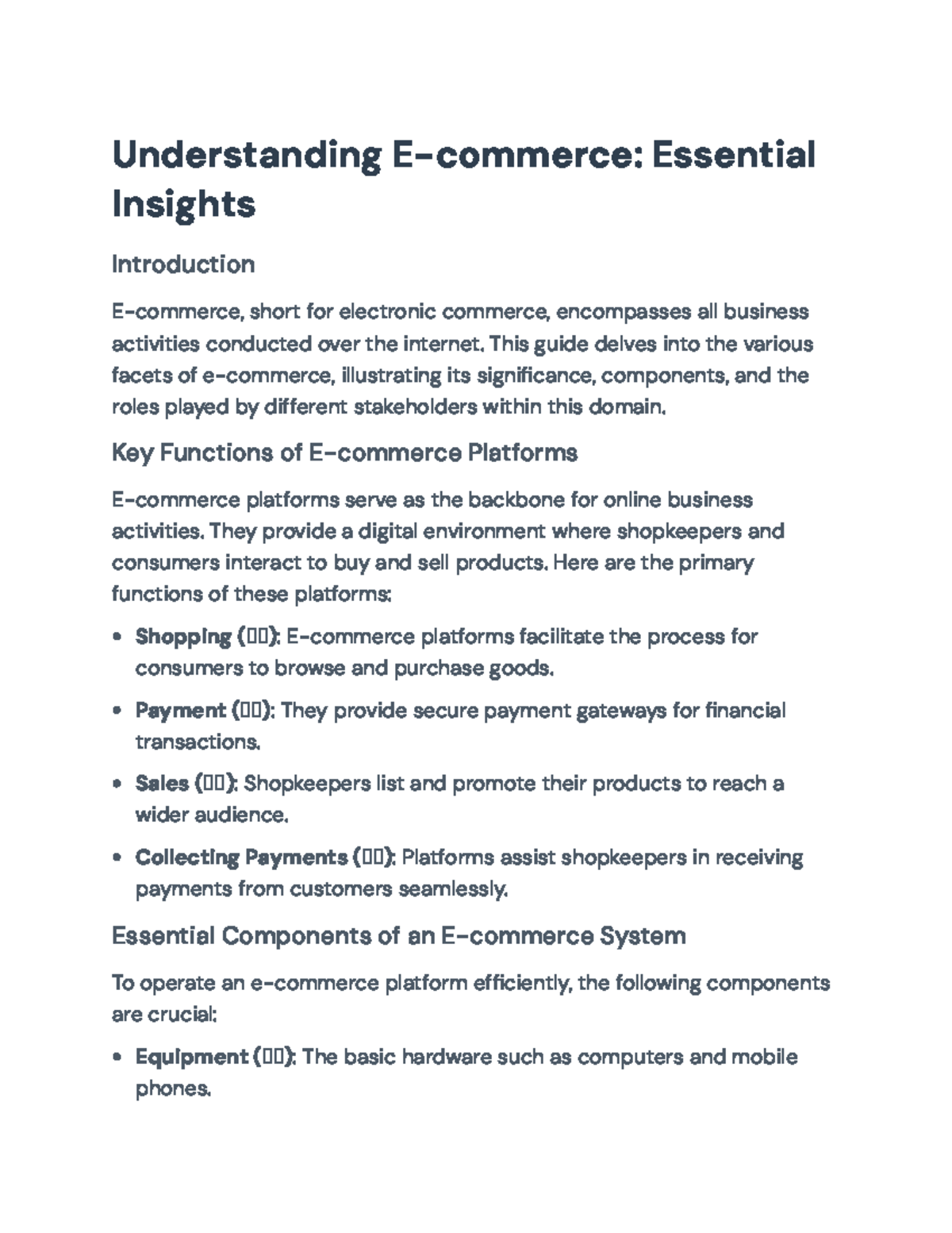 E-commerce Essentials: Key Insights and Strategies for Success ...