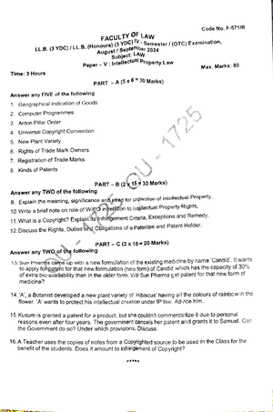 4th sem labour law 2 - Question paper - Time:3 Hours LL(3 YDC)/LL ...