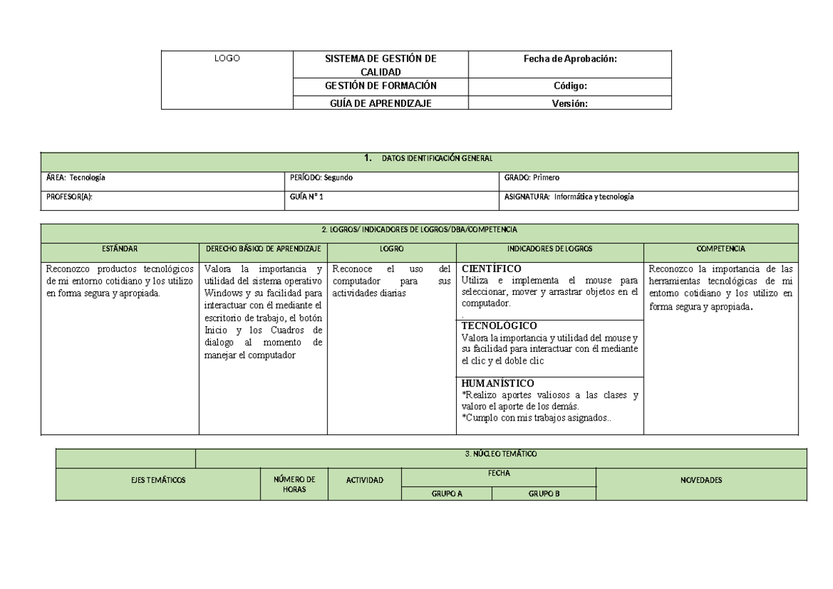GUÍA DE APRENDIZAJE: INFORMÁTICA Y TECNOLOGÍA - GRADO 1, PERÍODO 2 ...