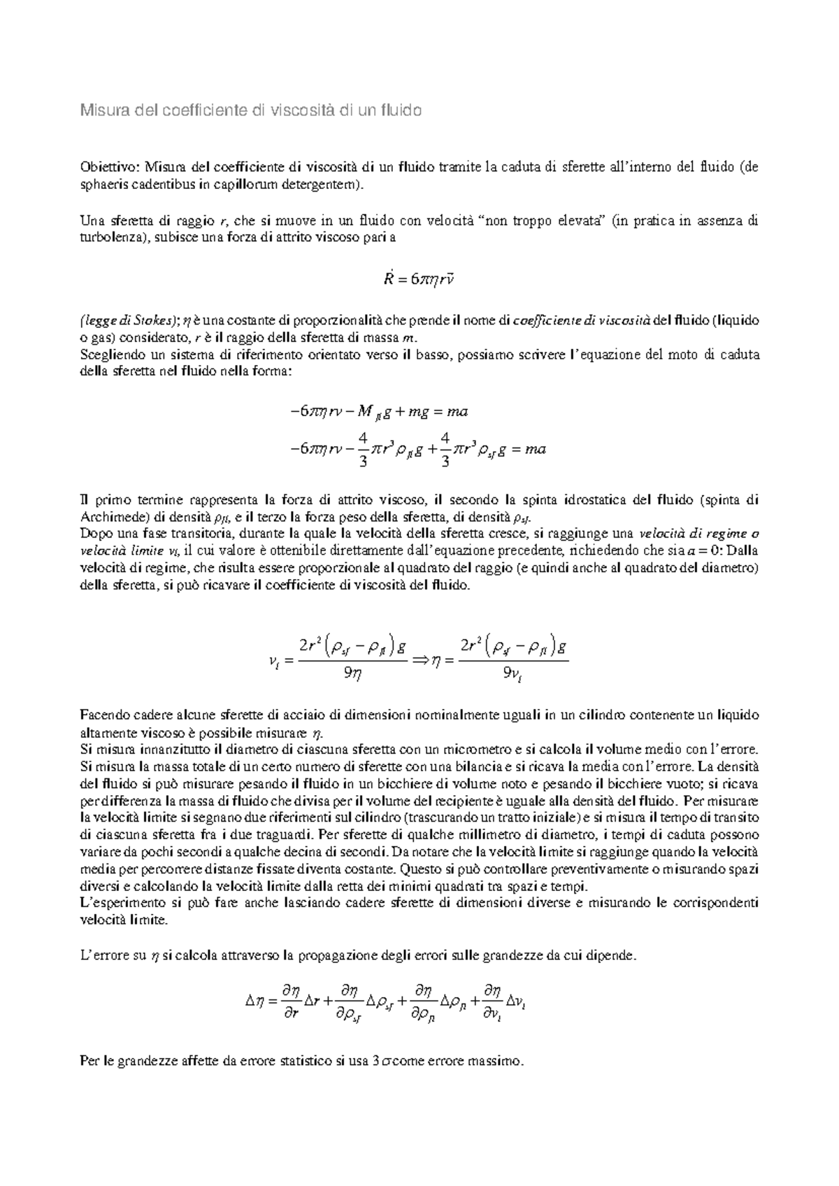 verifica il risultato dell esperimento