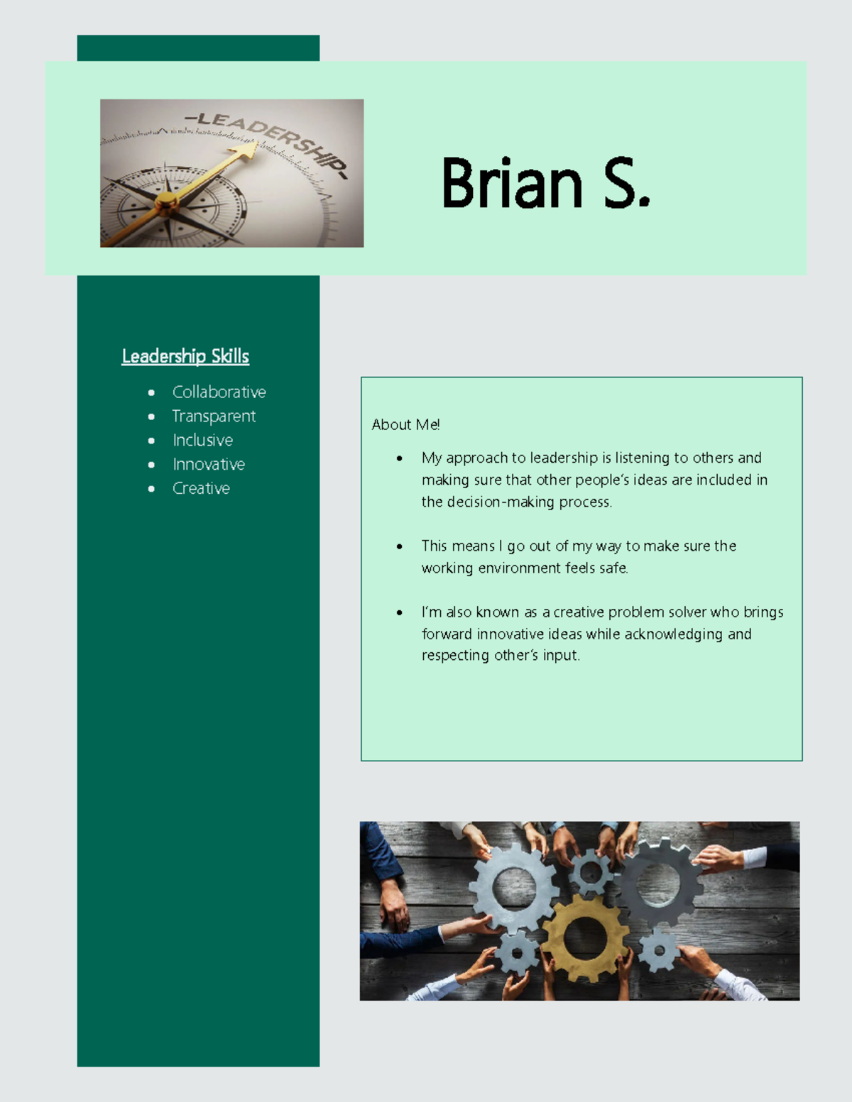 Cf infographic resume example - NURS FPX 4050 - Leadership Skills ...