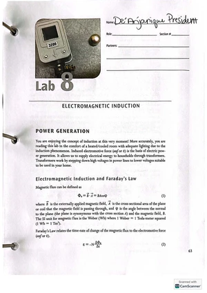 Electromagnetic Induction - Study Notes & Assignments - Studocu