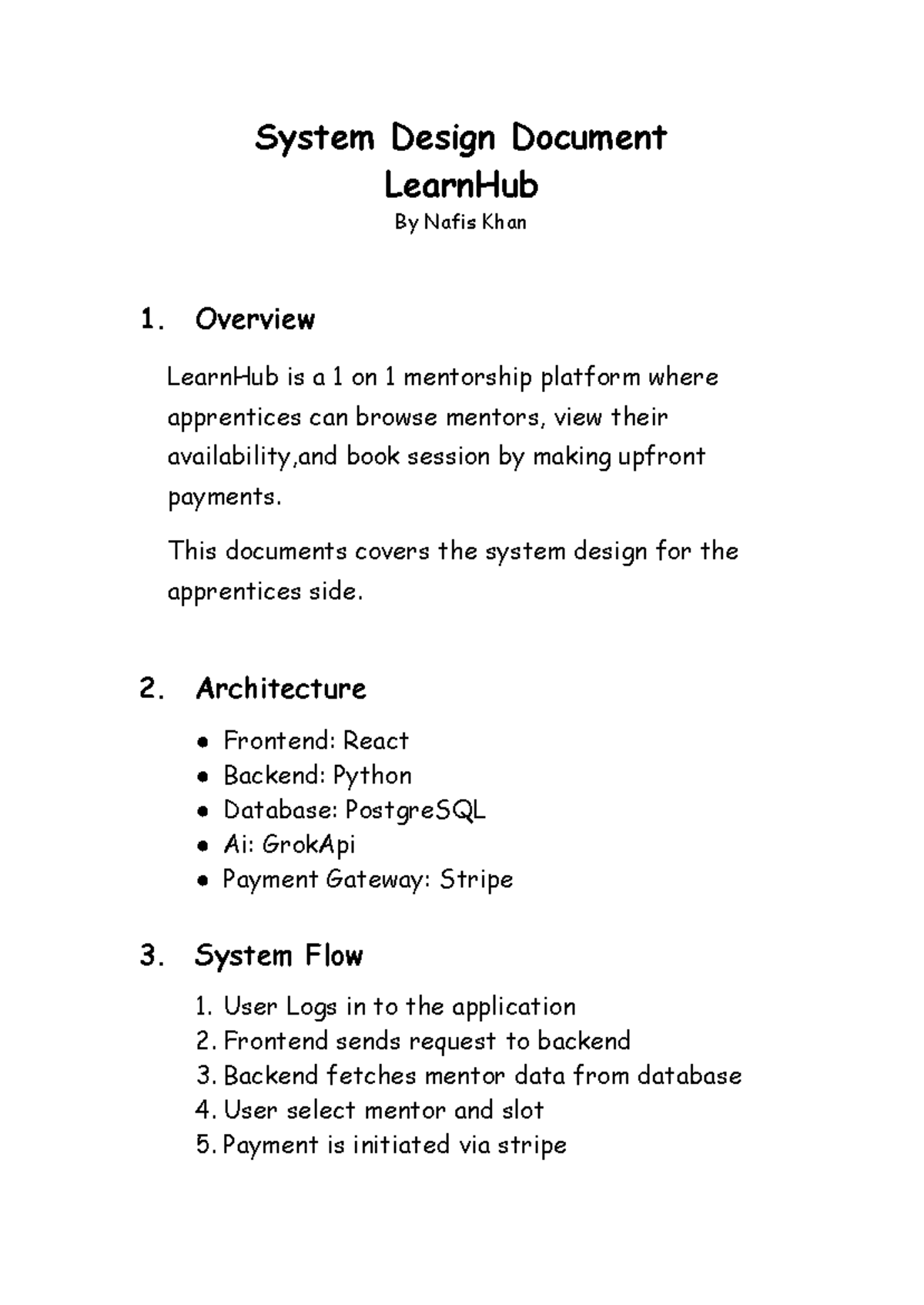 System Design Document for LearnHub Platform (SDD-101) - Studocu