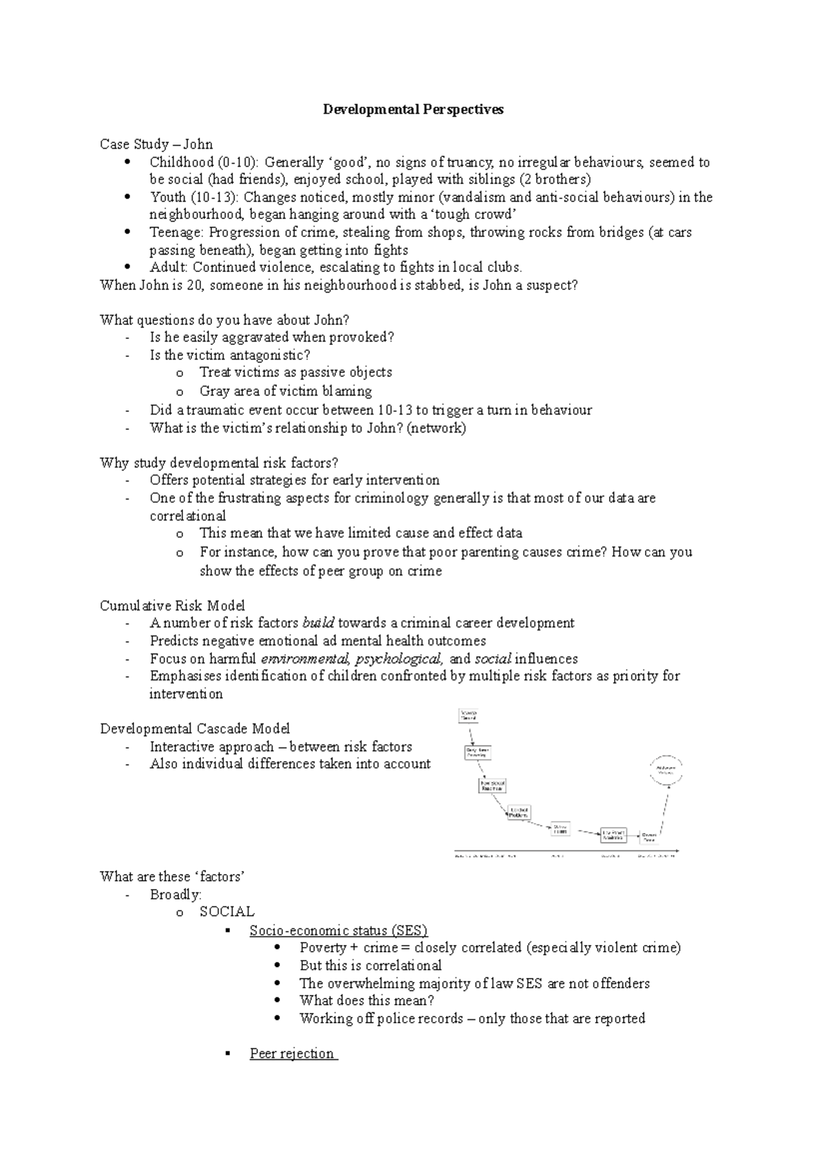 Developmental Perspectives Case Study: John’s Journey Through Childhood ...