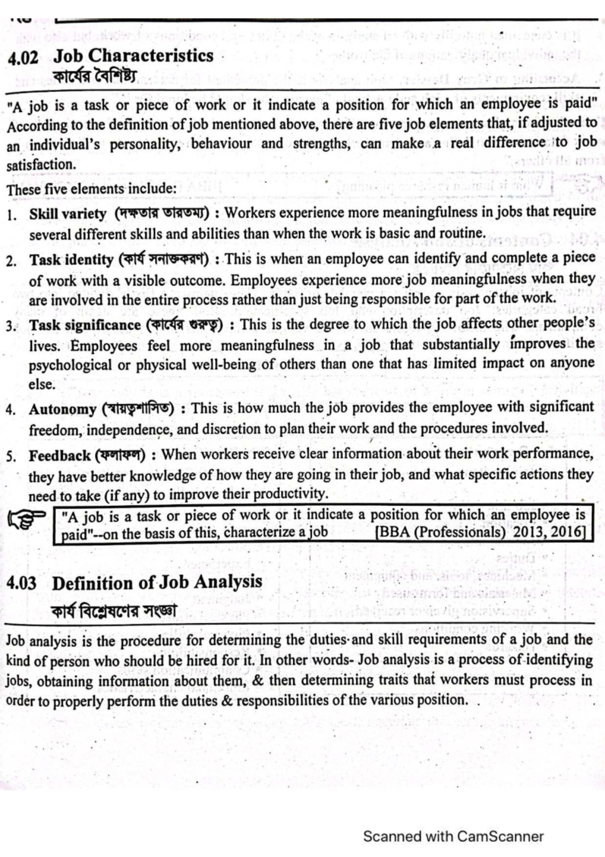 Module-3: Job Analysis and Characteristics of Work - Studocu