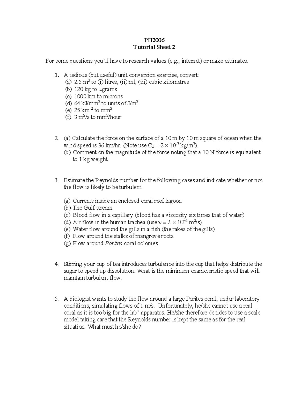 PH2006 2022 tutorial sheet 2 - PH Tutorial Sheet 2 For some questions ...