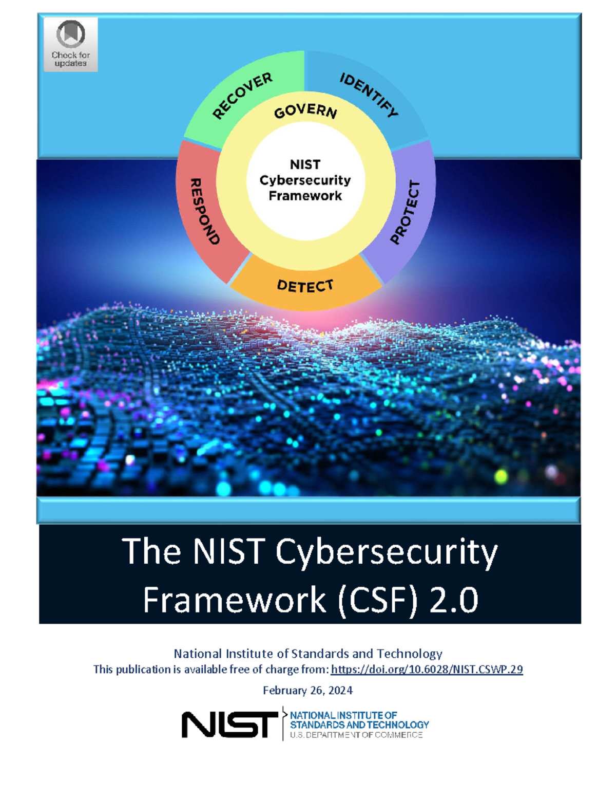 NIST CSWP 29: Overview of the Cybersecurity Framework (CSF) 2.0 - Studocu