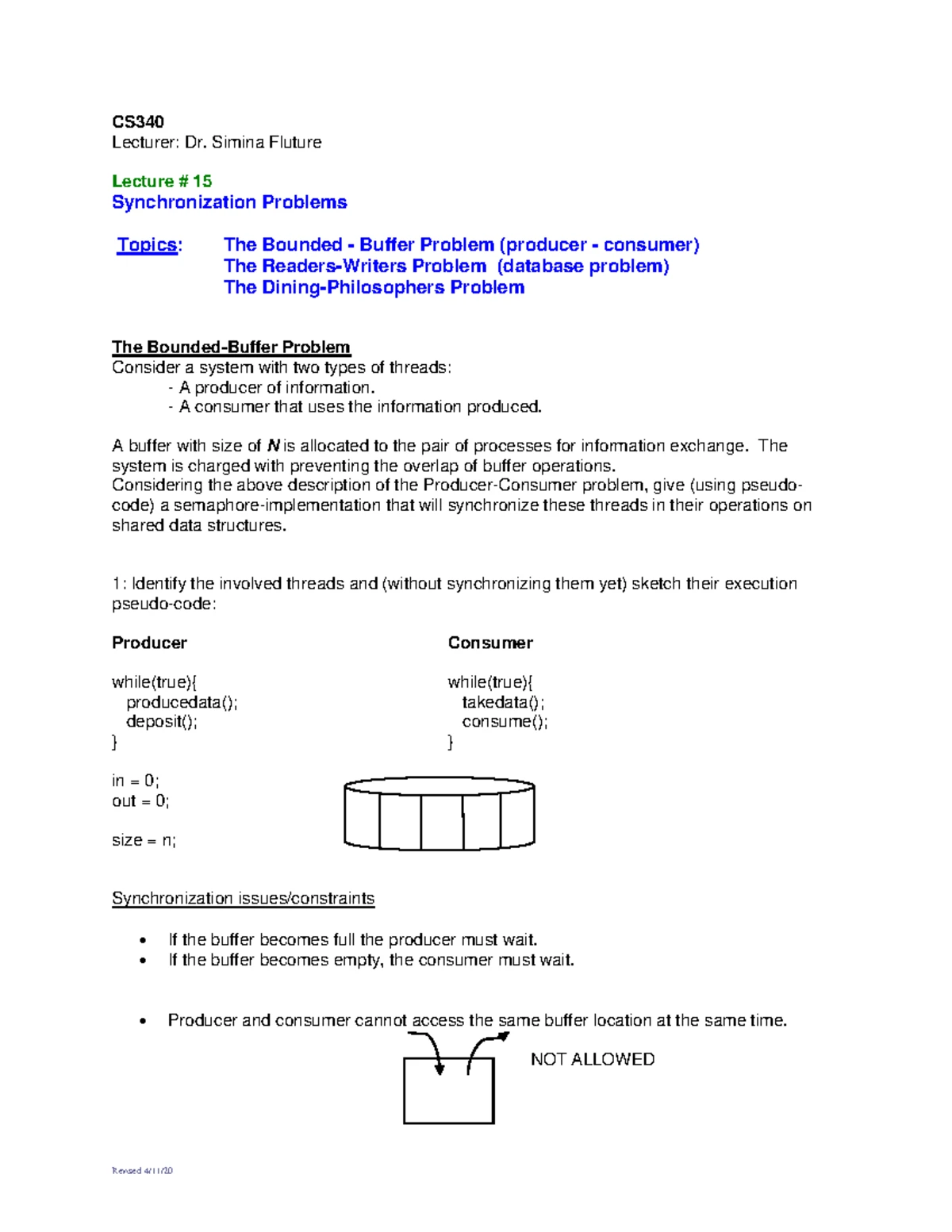 Semaphores Synchronization Problem Sample 2: Exam Insights and ...