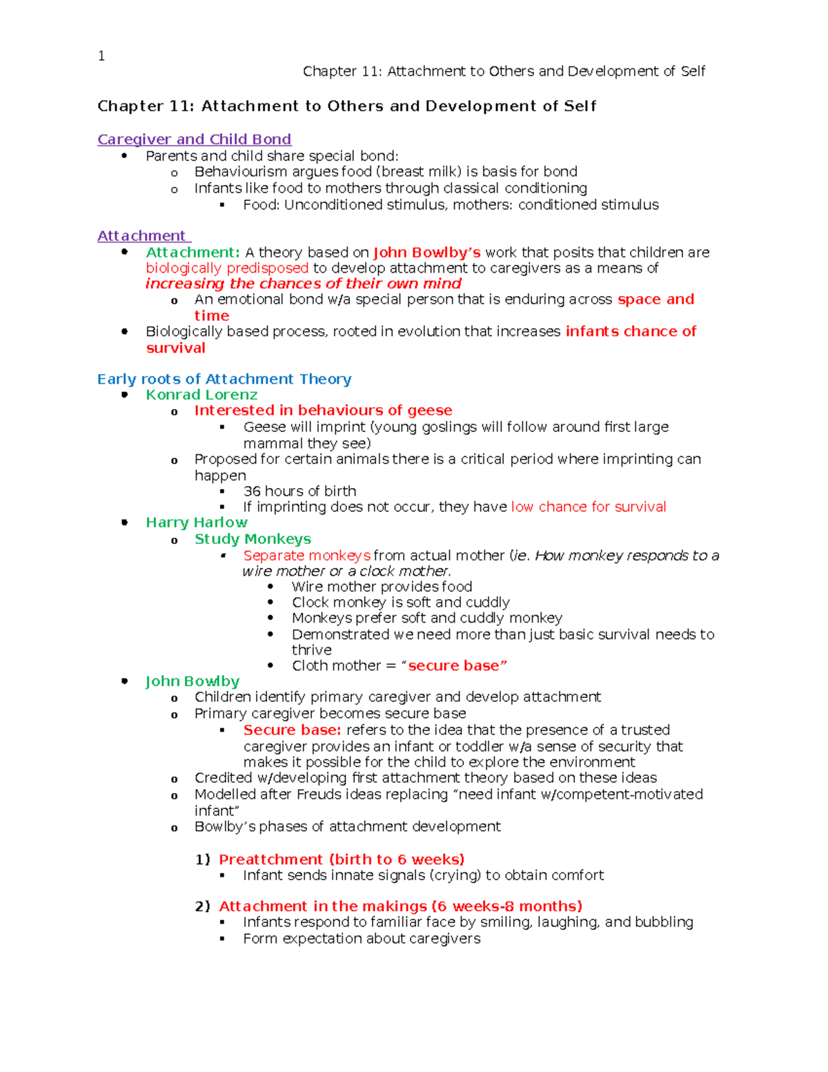 Chapter 11: Understanding Attachment and Self Development in Children ...