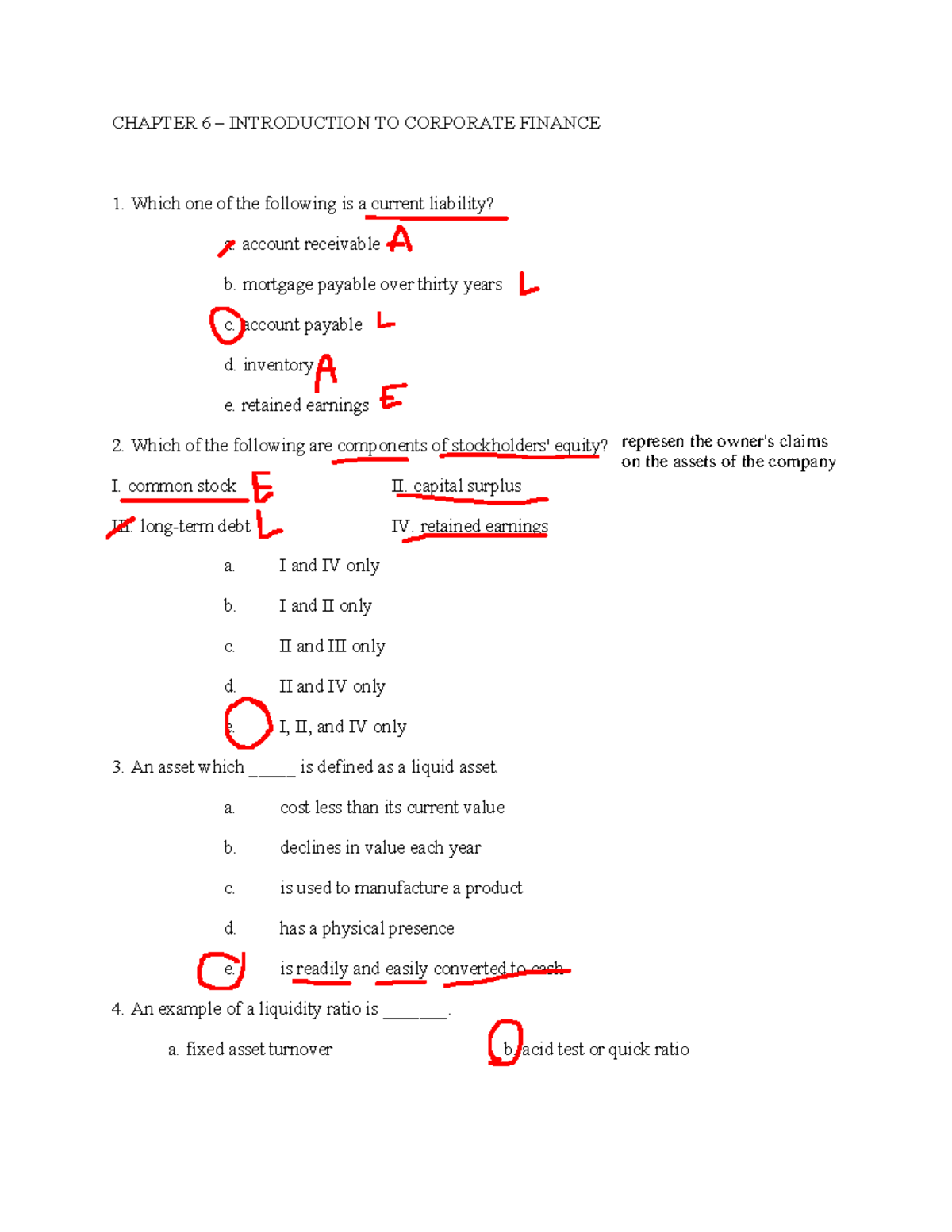 CHAPTER 6 - PRACTICE PROBLEMS IN CORPORATE FINANCE - Studocu