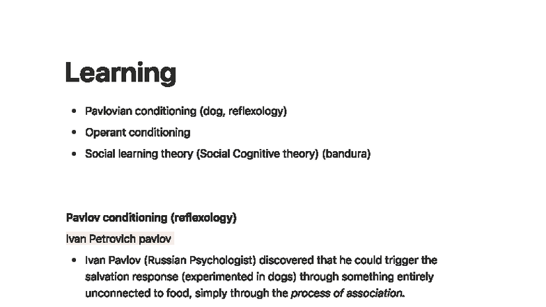 Psychology 101: Classical & Operant Conditioning Notes - Studocu