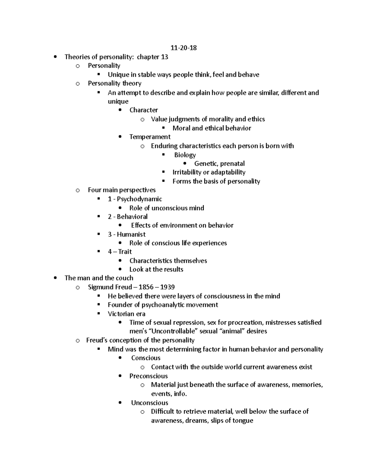 Theories of Personality: Insights from Chapter 13 (Psych 101) - Studocu
