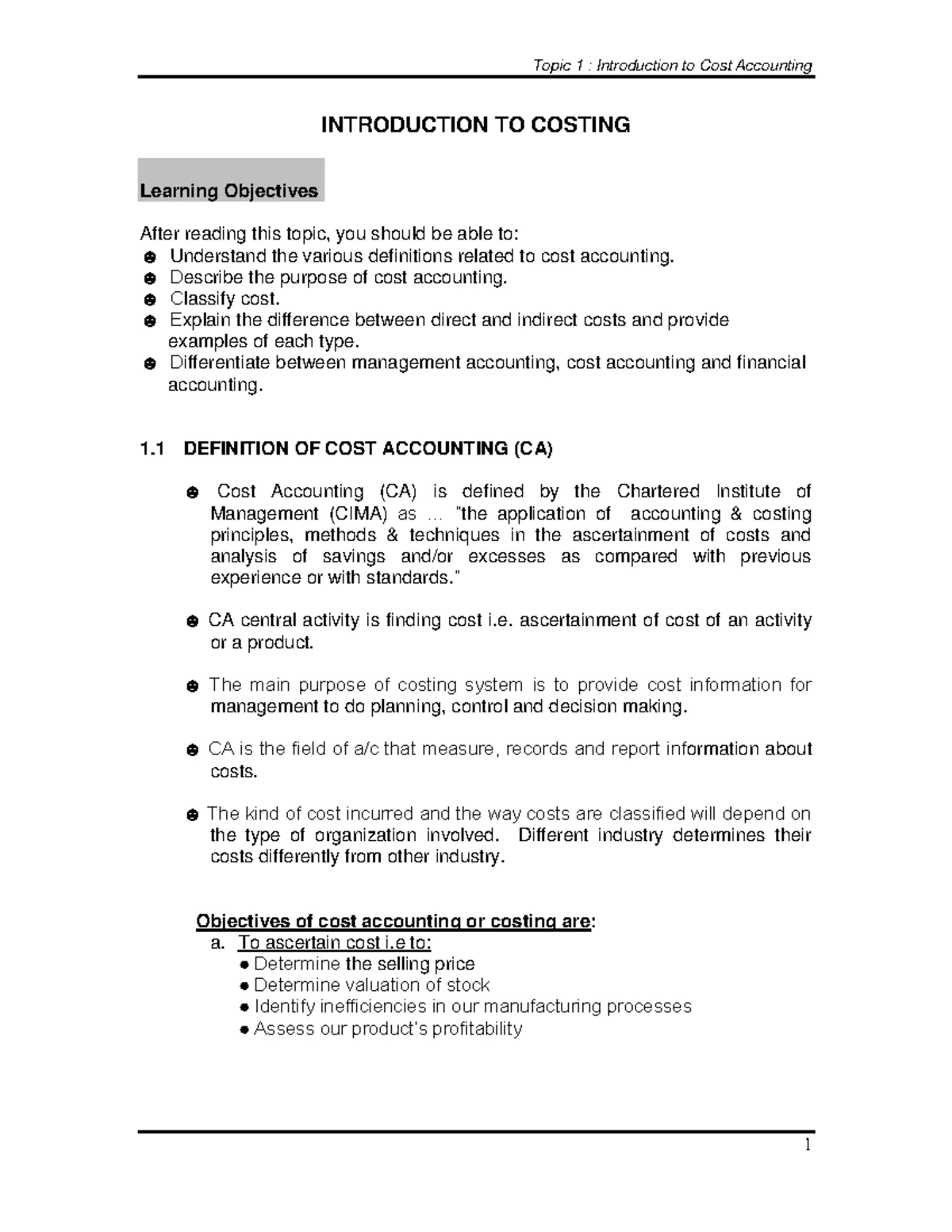 Sopol SOFP Notes: Profit or Loss Statement Format Guide - Studocu