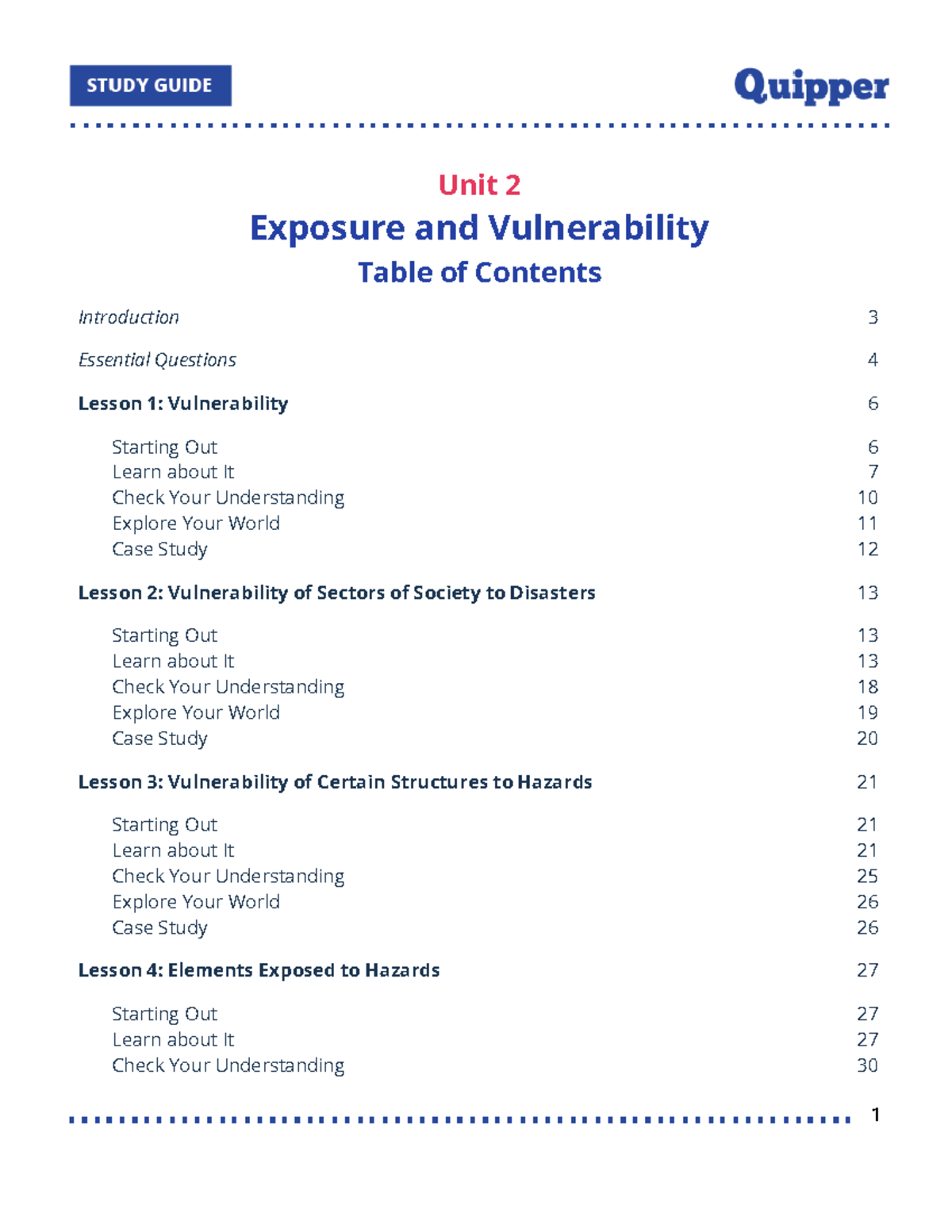 DRRR Unit 2: Understanding Exposure and Vulnerability in Disasters ...