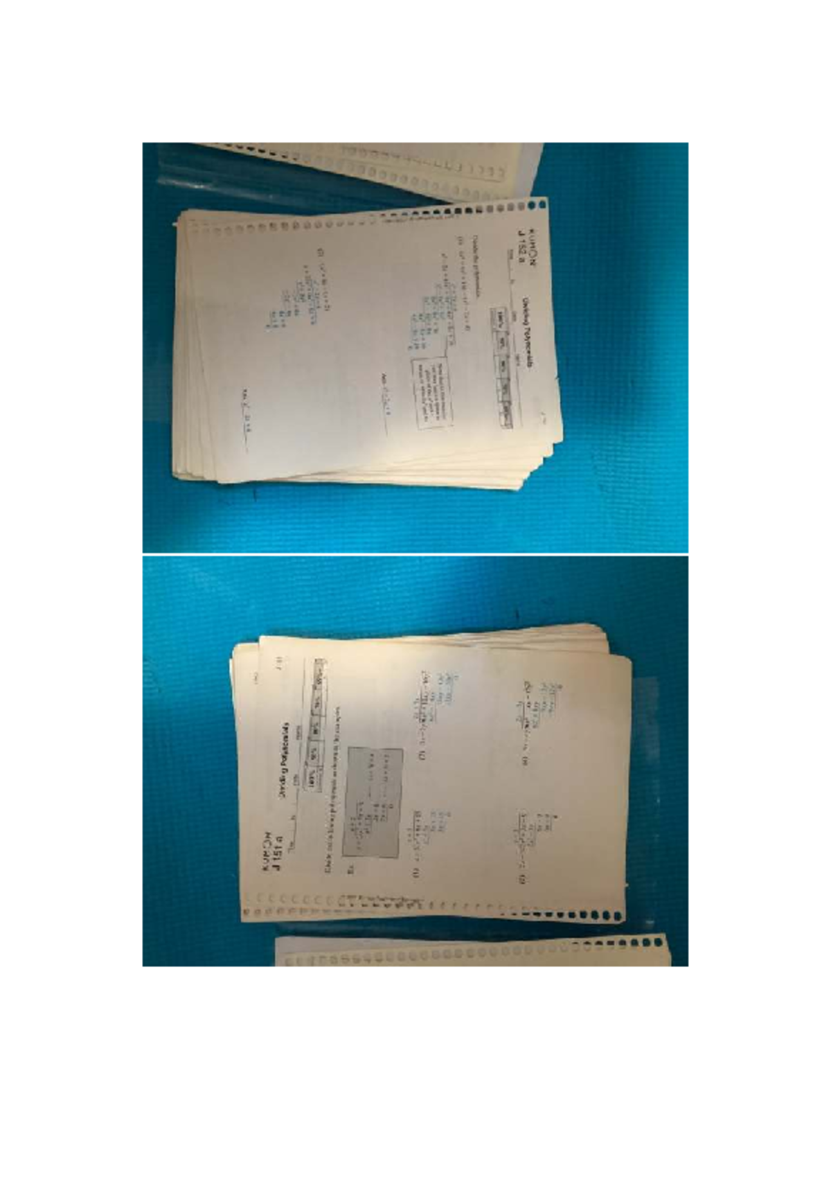 Dividing Polynomials Exercise J152 - Kumon Math Level - Studocu