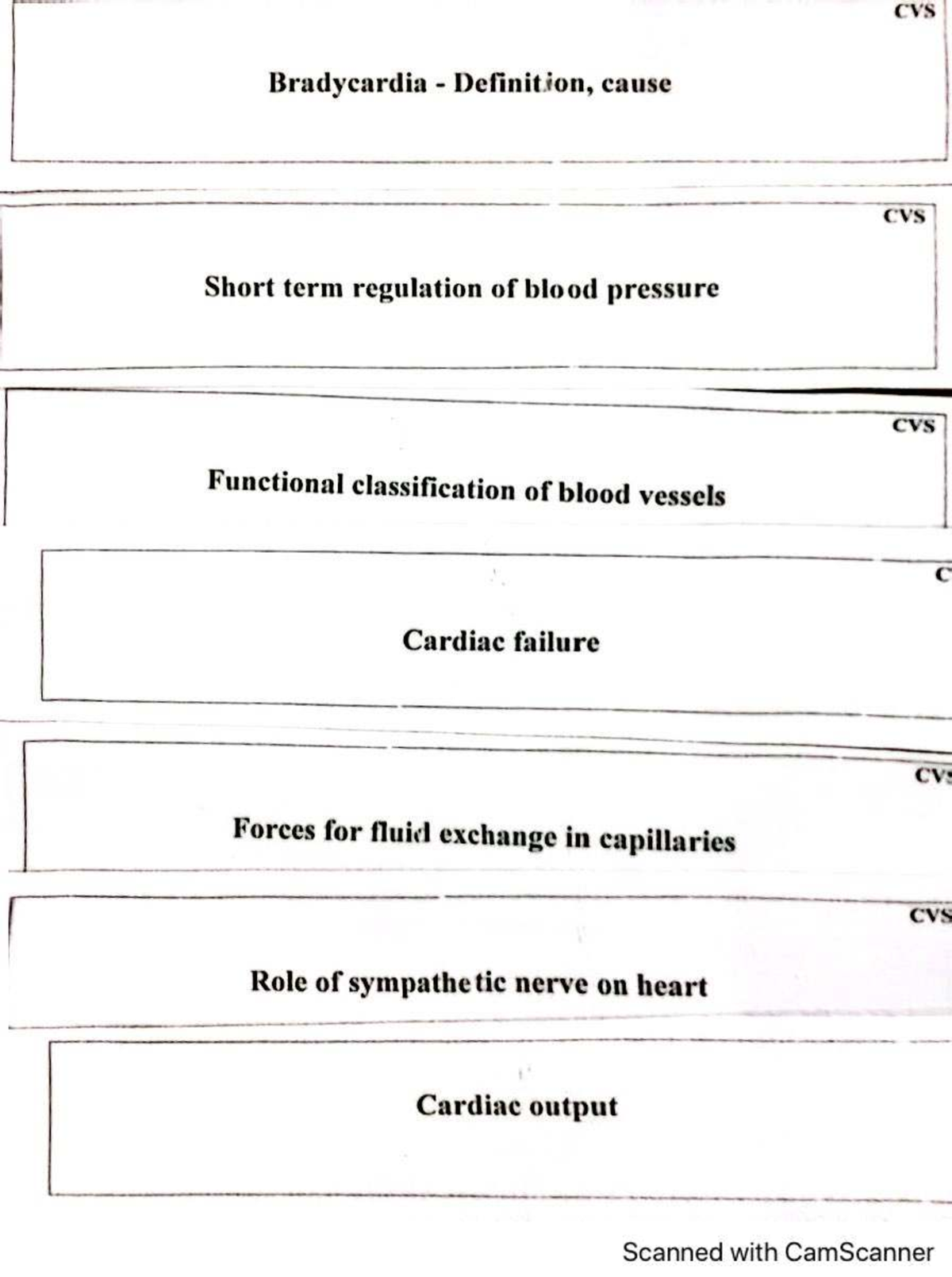 CVS Lecture Notes: Bradycardia, Blood Pressure Regulation & Cardiac ...