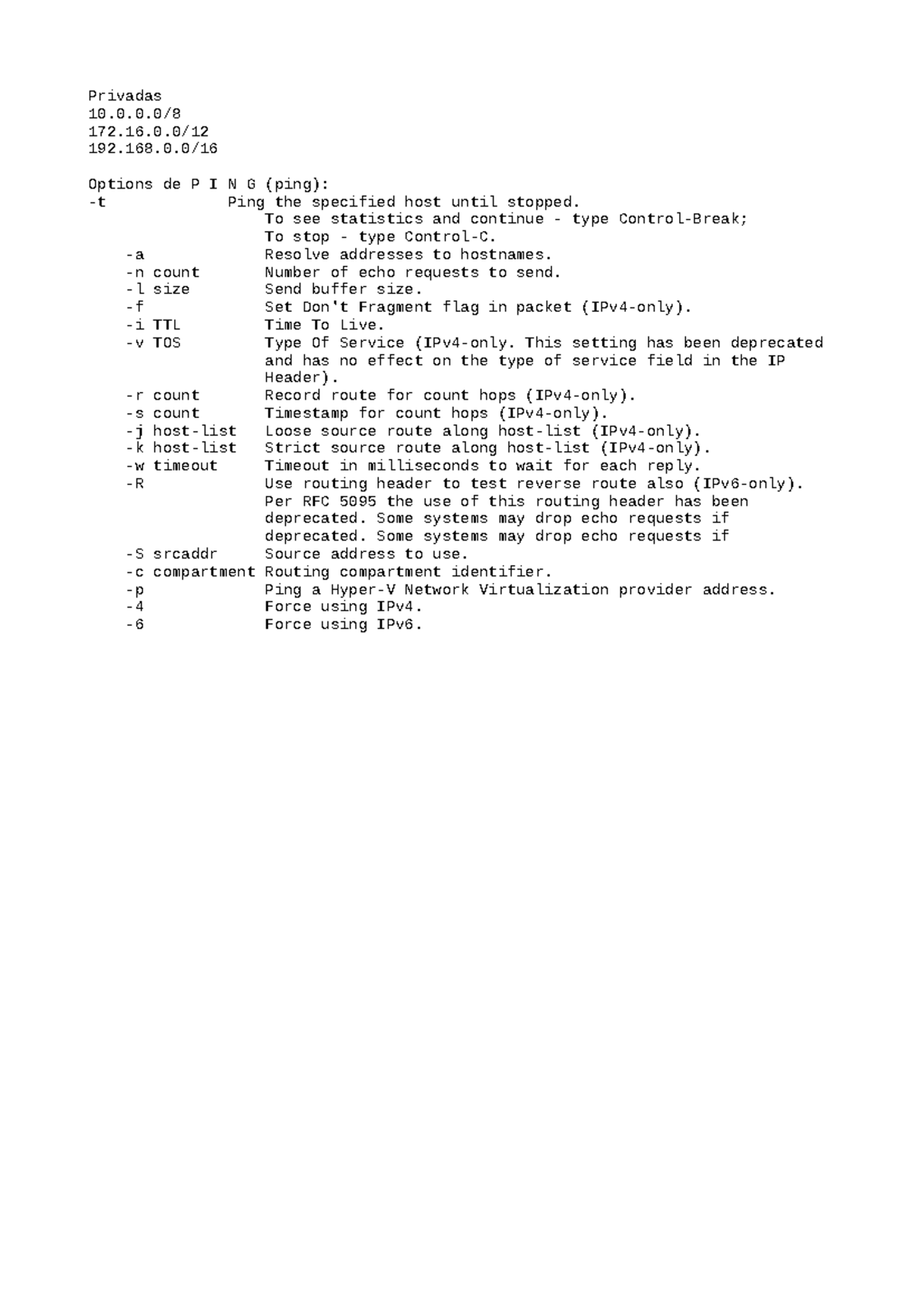 IPv4 Options - Test Notes for Networking Fundamentals - Studocu