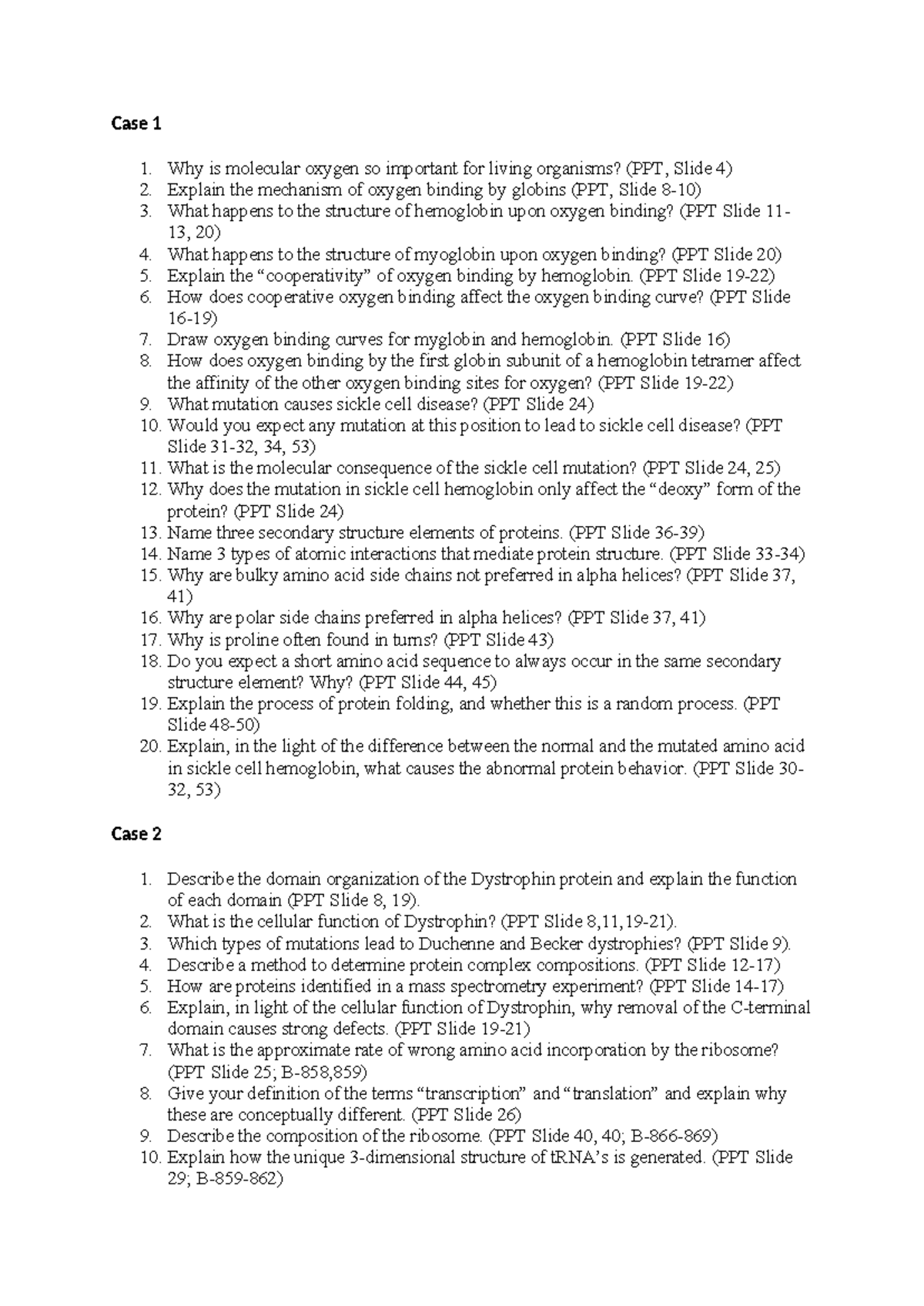 BIC Exam Review: Test Questions on Oxygen, Proteins, and Chromatin ...