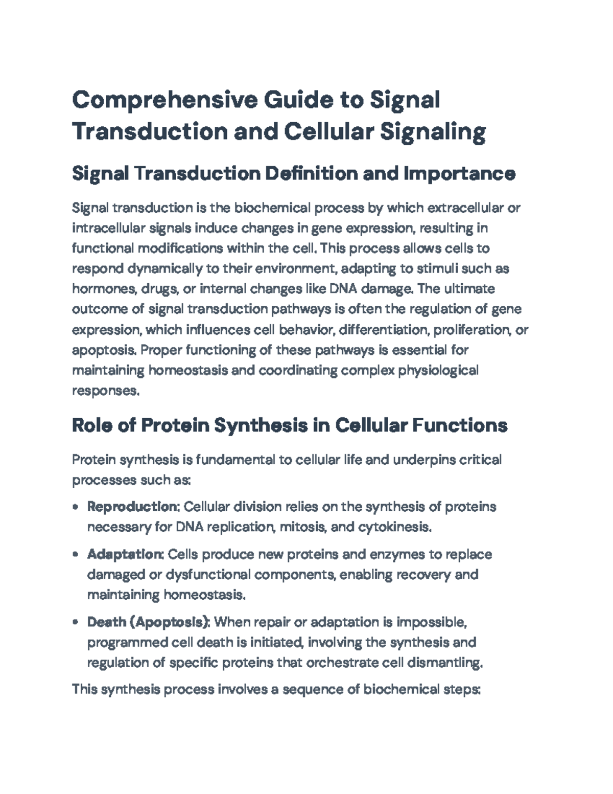 Signal Transduction and Cellular Signaling: A Comprehensive Overview ...