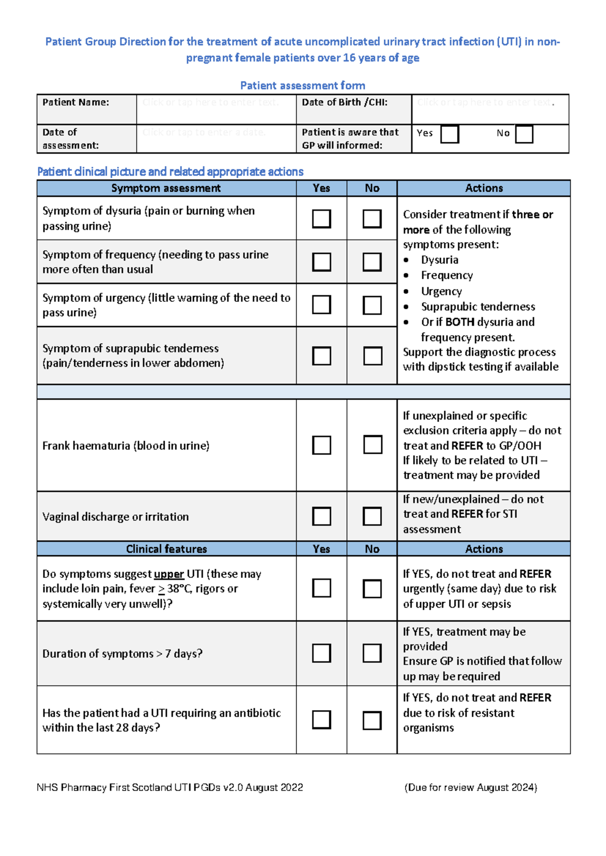 UTI PGD Assessment Form - Updated Final Version - Studocu