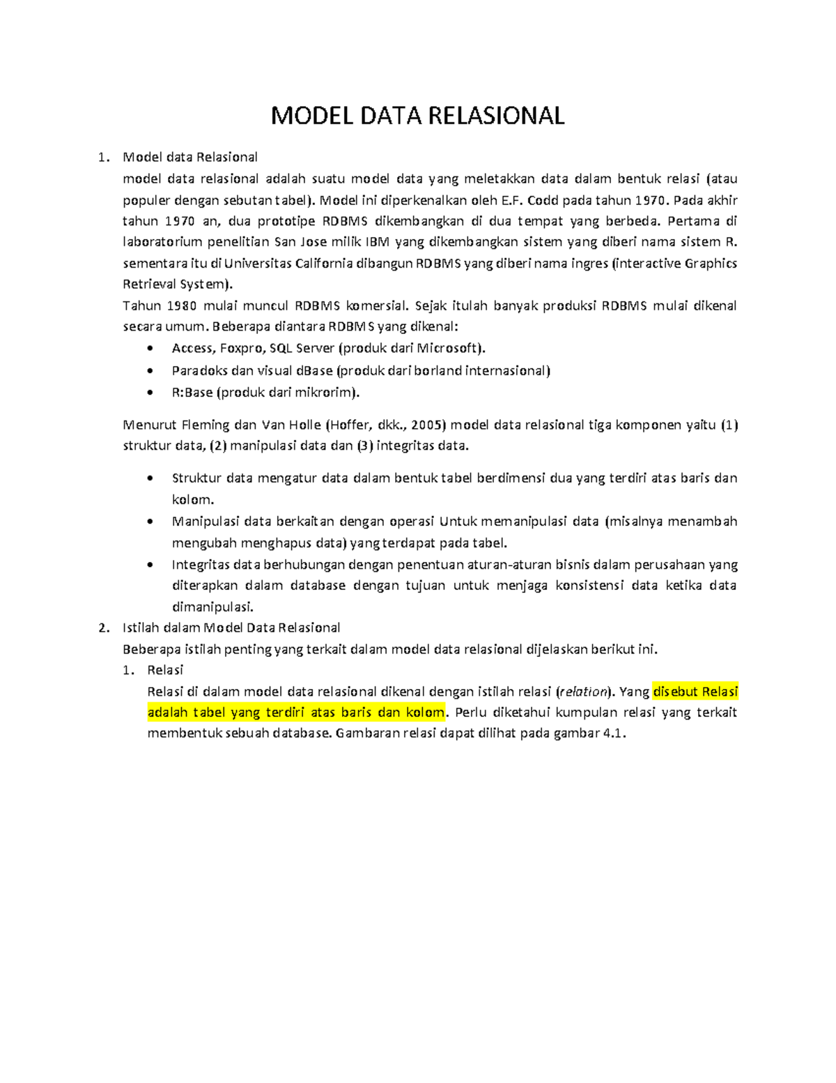 Basis Data 2: Catatan Kuliah Model Data Relasional dan Normalisasi ...