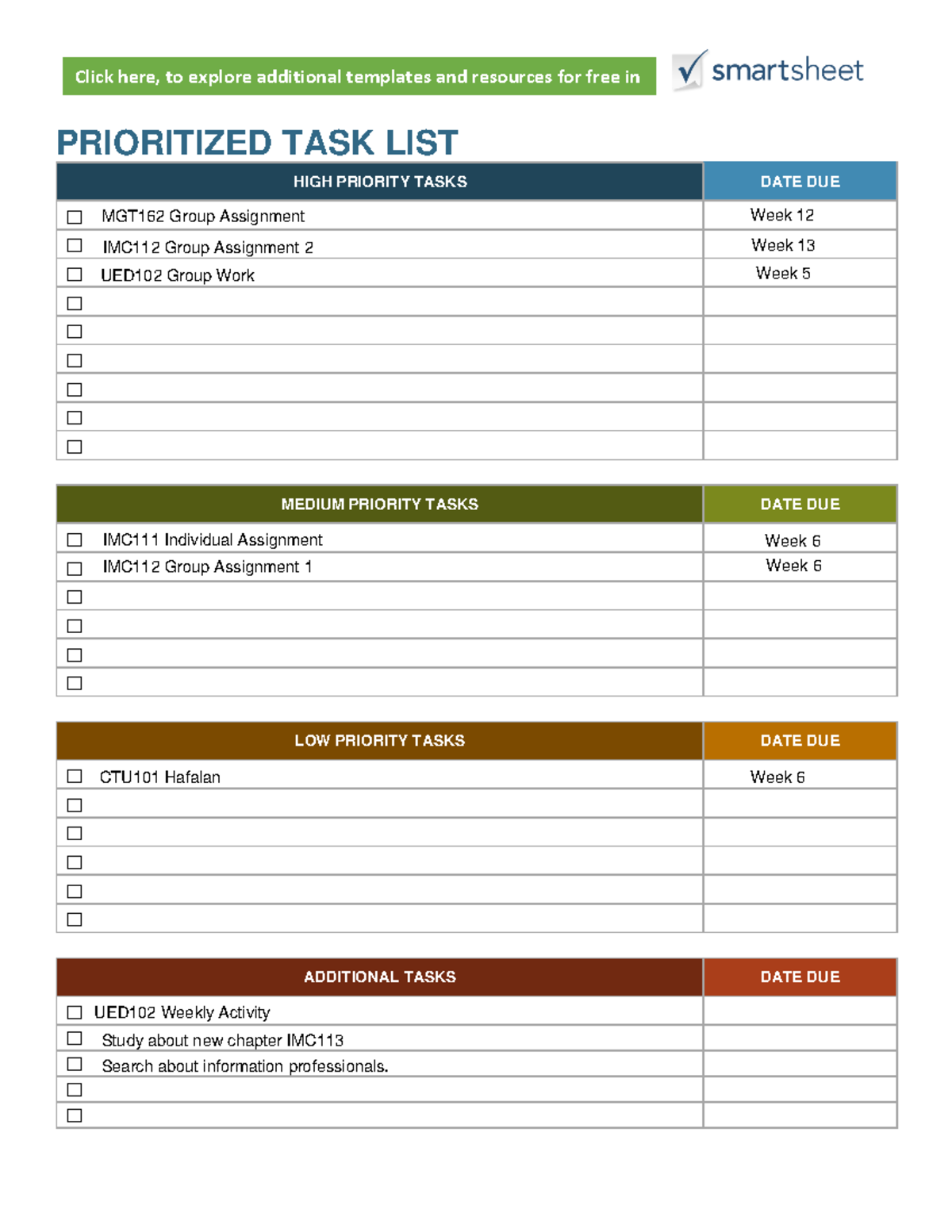 Appendix 4 (Prioritized To-Do List Topic 4) - Study Skills ...