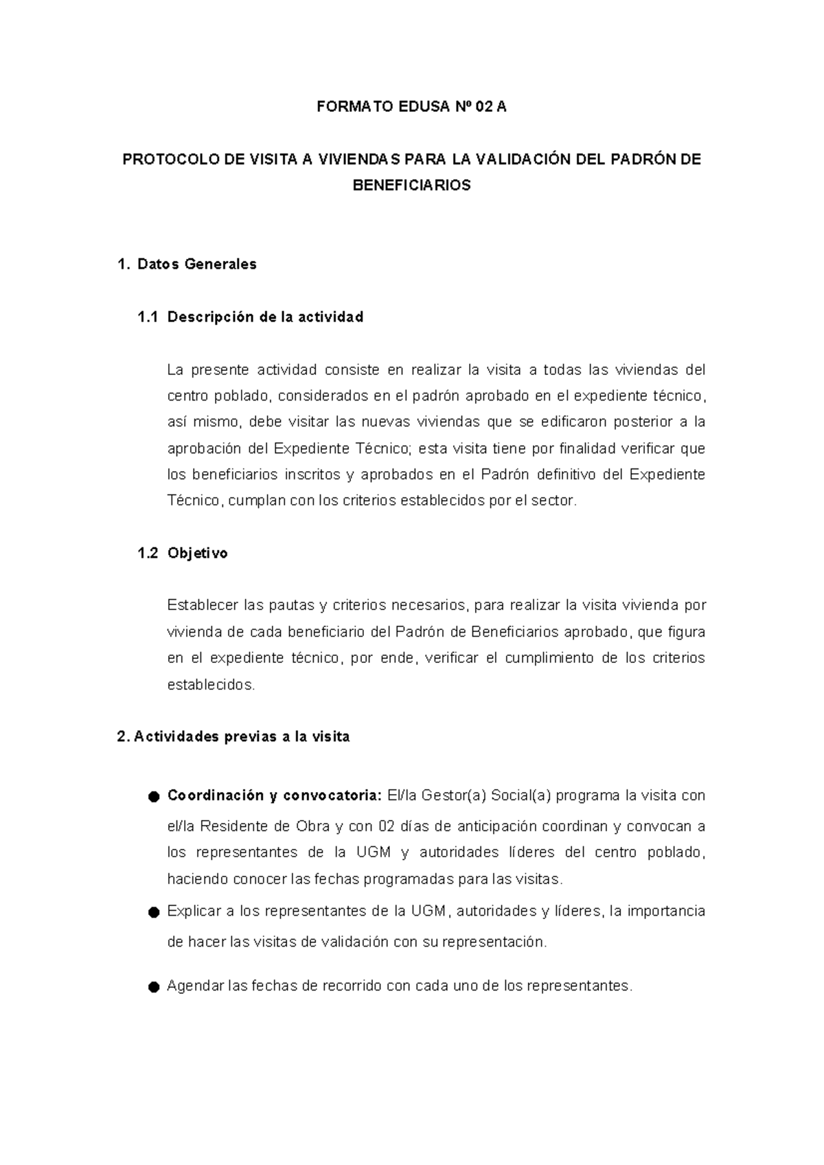 FE N° 02 A - Protocolo para Verificación y Validación de Viviendas - Document Preview