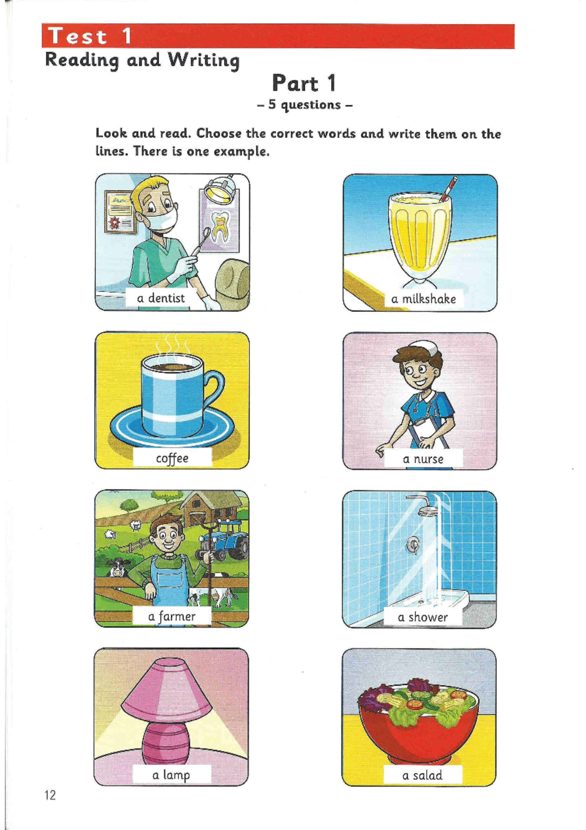 Movers 1 - Test 1 Reading and Writing Practice Questions - Studocu
