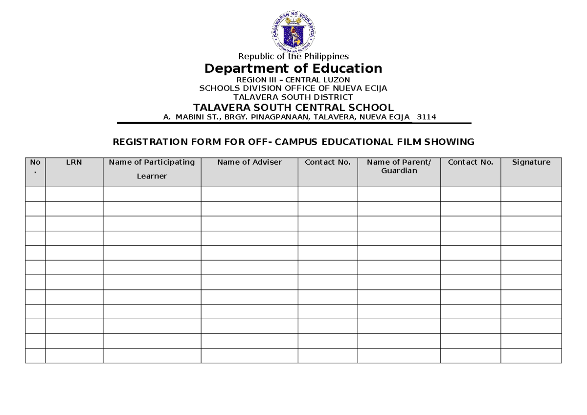 2. Registration Form - Help leaners to search assignment - Grade 10 ...