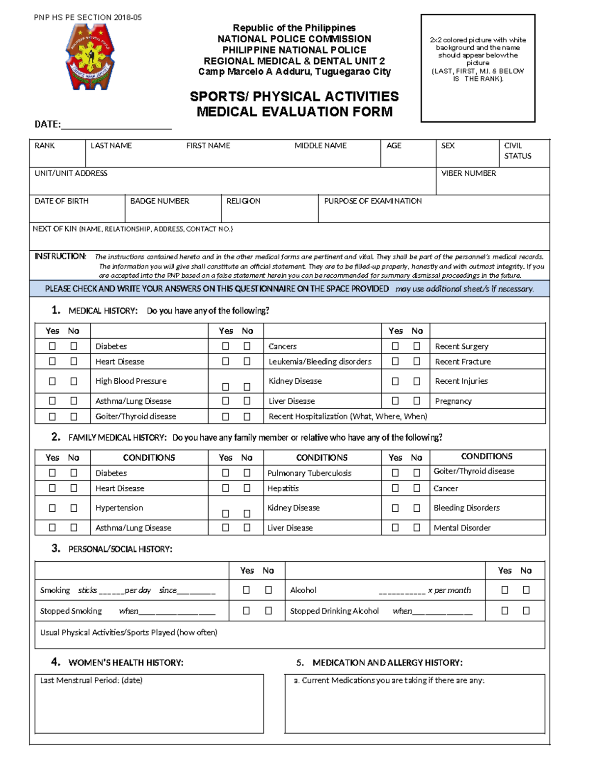 PFT FORM 2 BACK TO BACK - Medical Evaluation Reference Notes - Studocu