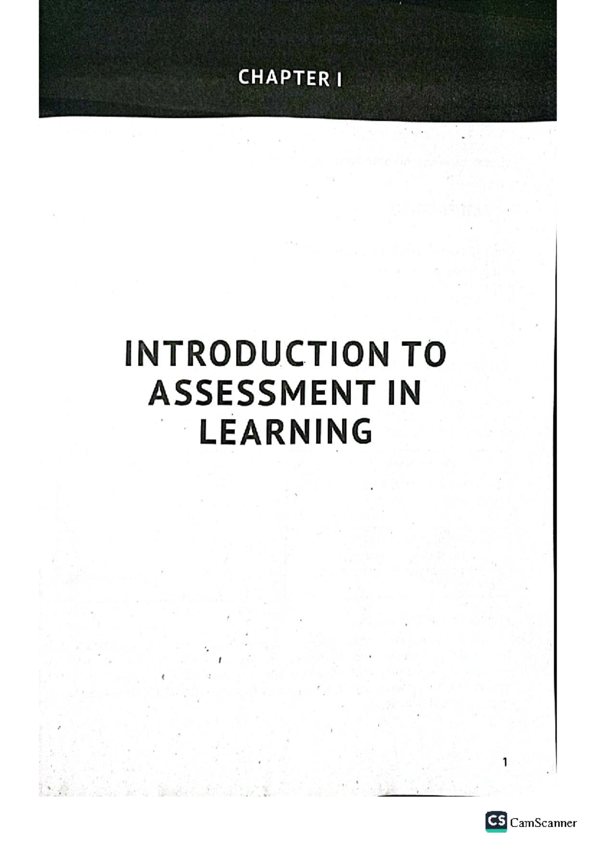 CS 1: Introduction to Assessment in Learning - Lesson 1 Overview - Studocu
