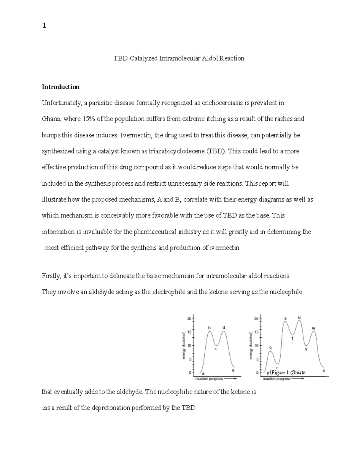 TBD-Catalyzed Intramolecular Aldol Reaction Mechanisms Analysis - Studocu