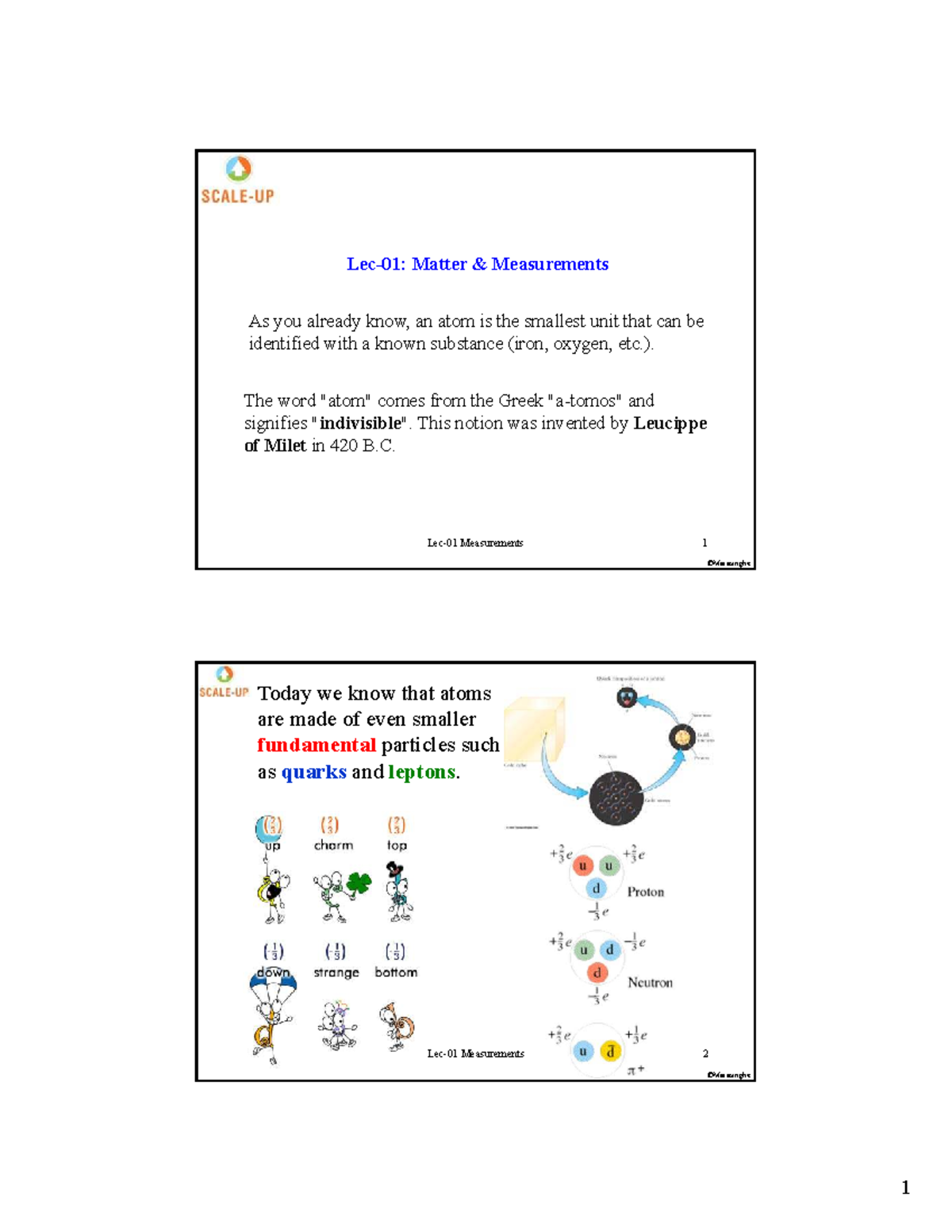 Lec-01: Measurements and Matter Fundamentals for Science Courses - Studocu