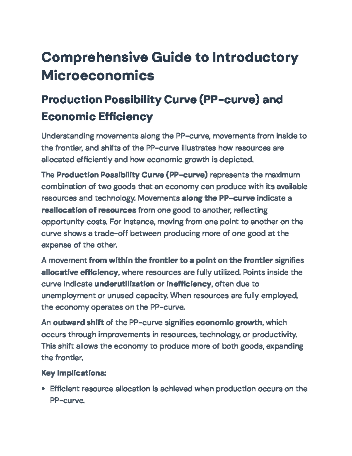 Comprehensive Guide to Introductory Microeconomics (ECON101 ...