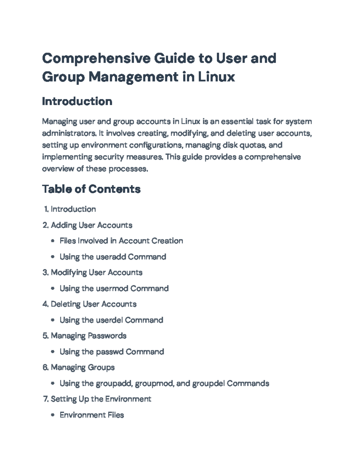 Managing User and Group Accounts in Linux: A Comprehensive Guide ...