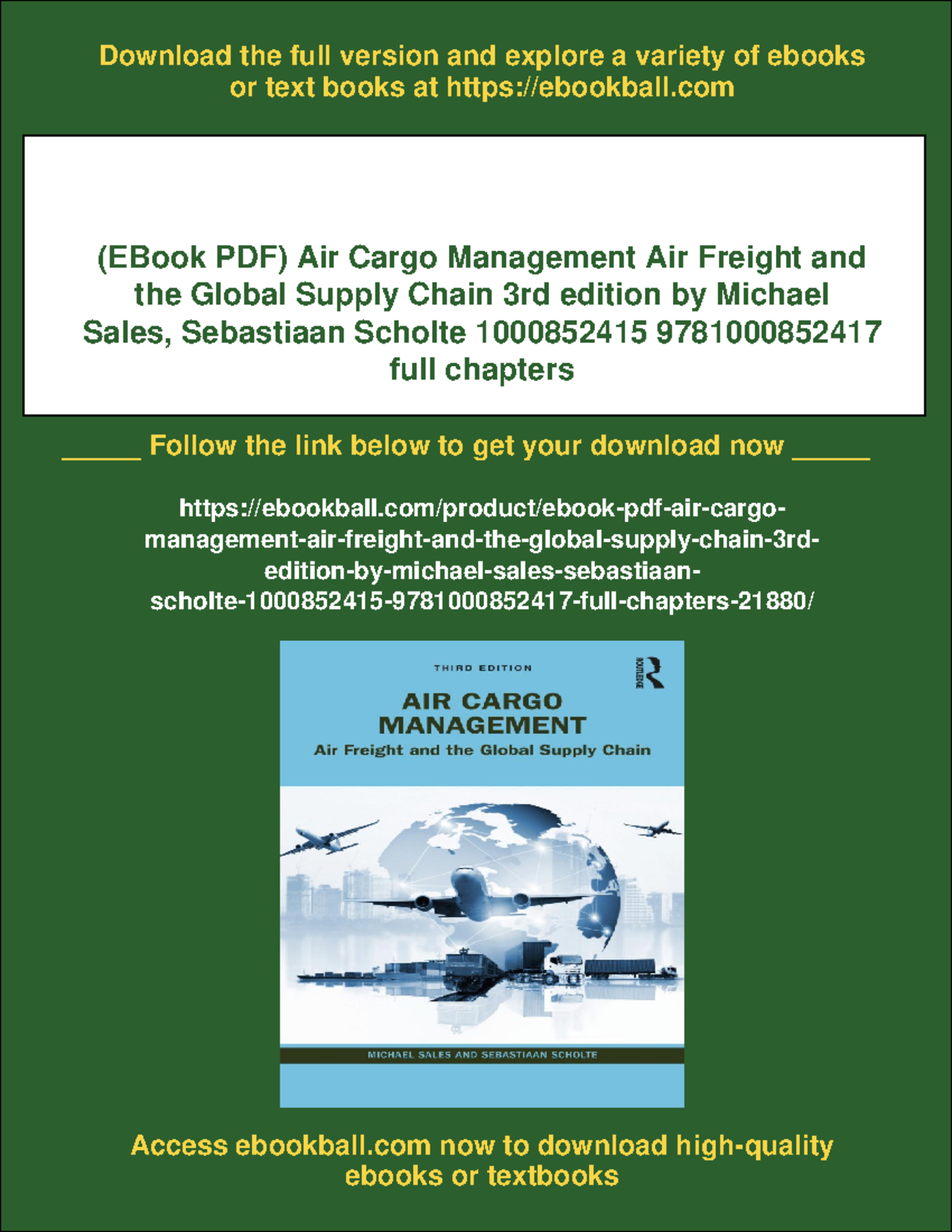 Air Cargo Management (3rd Ed): Air Freight & Global Supply Chain ...