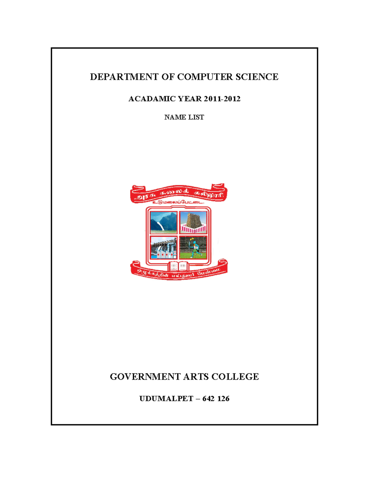 Front-PAGE - thank you - B.Sc. Computer Science - DEPARTMENT OF ...