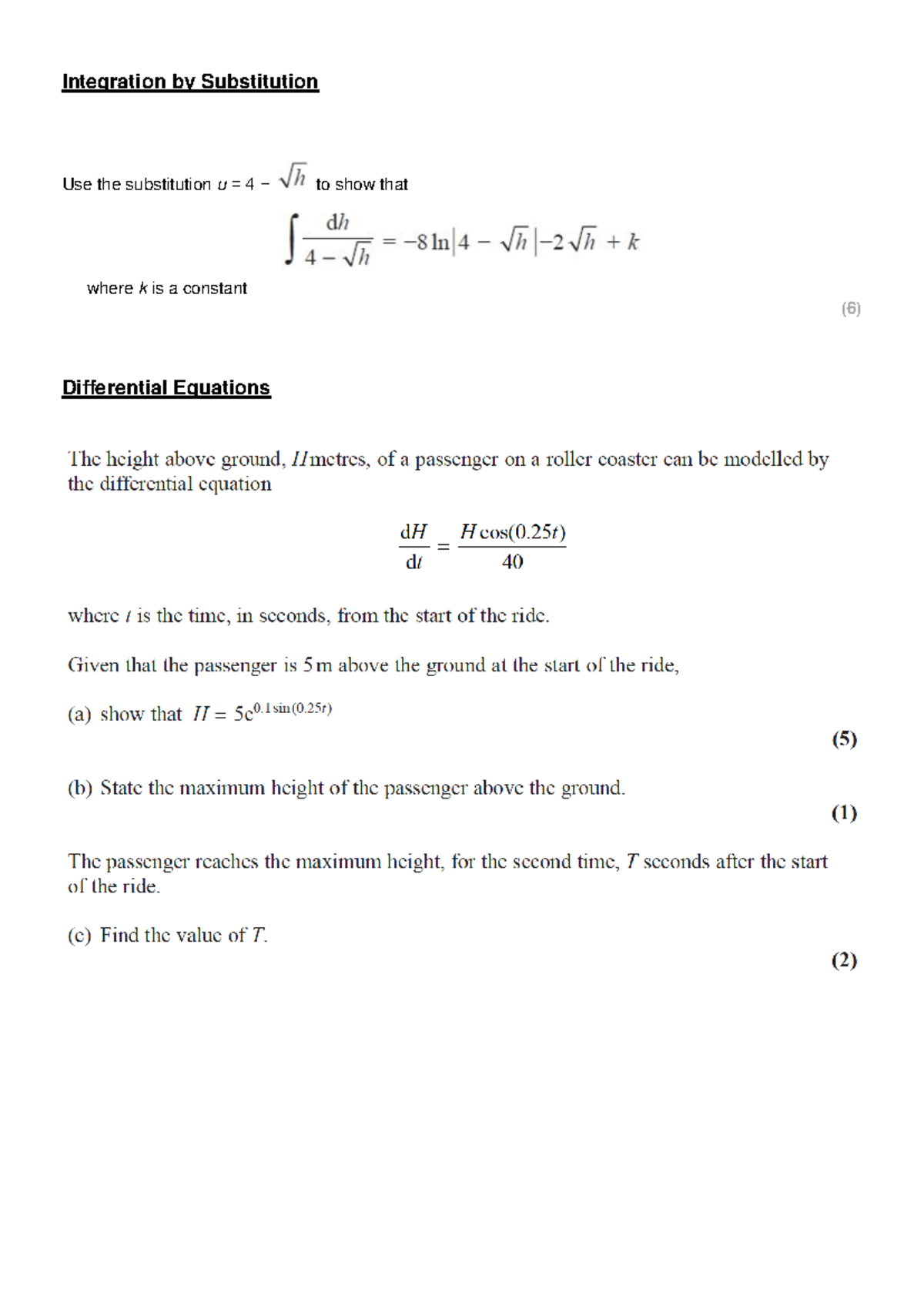 MS Integration Methods: Bonus Questions on Area of Parametric Curves ...