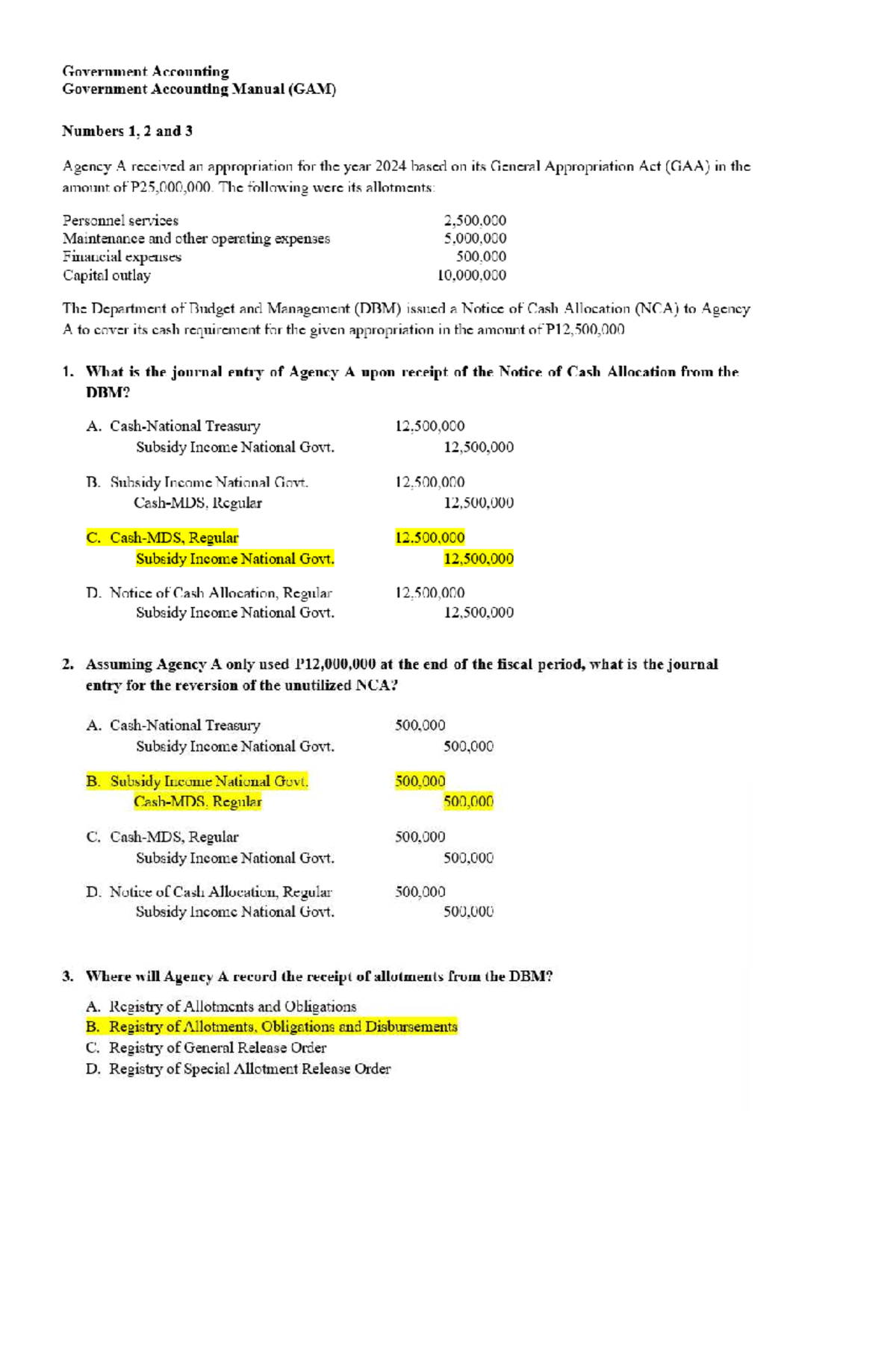 ACC 114 Government Accounting Manual: Journal Entries & Transactions ...