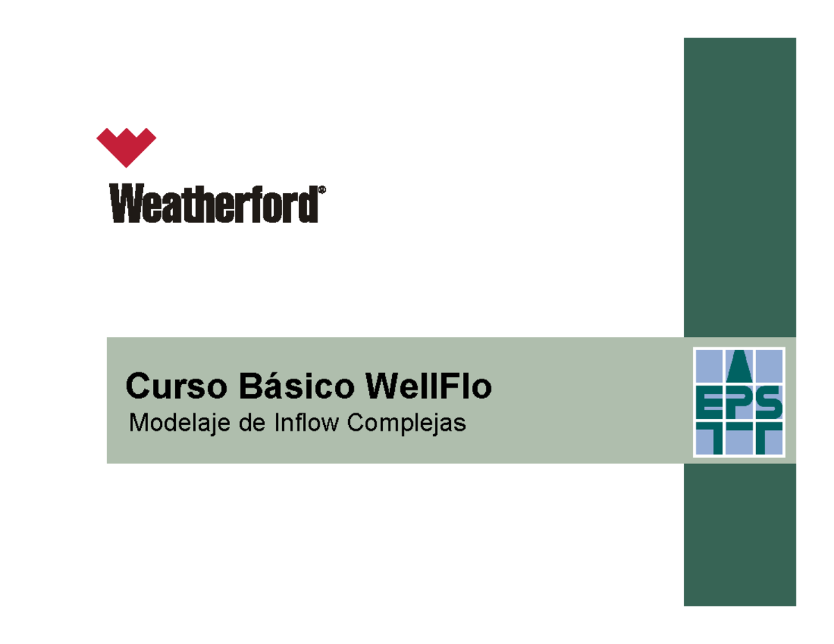 Curso Básico WellFlo: Modelaje de Inflow Complejas 1731431434 - Studocu