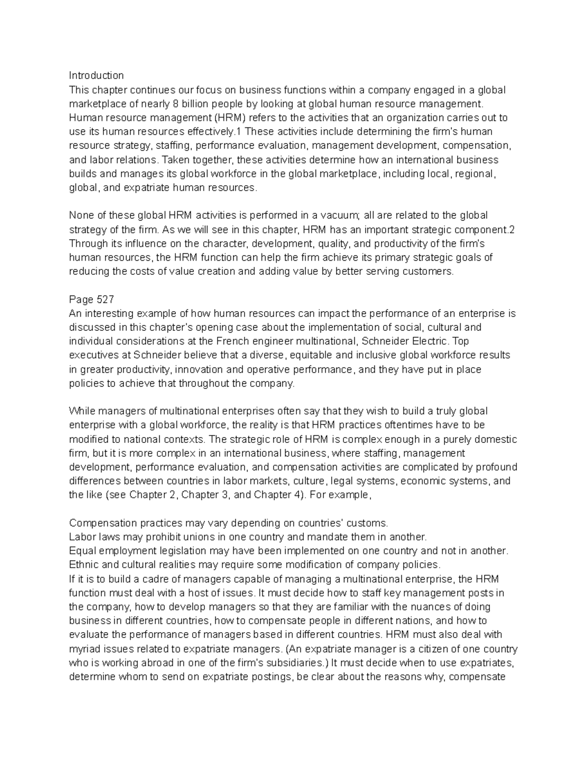 Chapter 17: Global Human Resource Management (HRM) Strategies - Studocu
