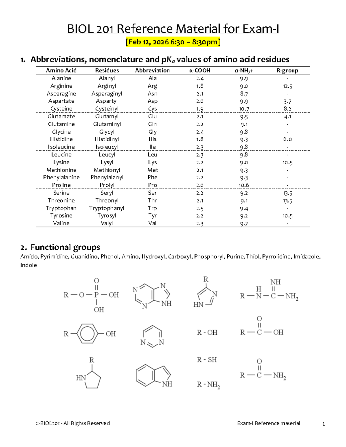 BIOL 201 Final Exam Reference Material for Dec 28, 2025 - Studocu