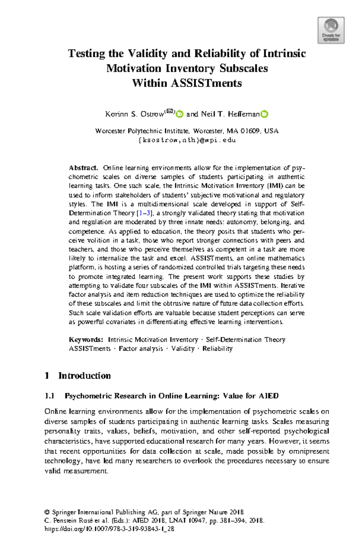 Testing - PHƯƠNG PHÁP LUẬN - Testing the Validity and Reliability of ...
