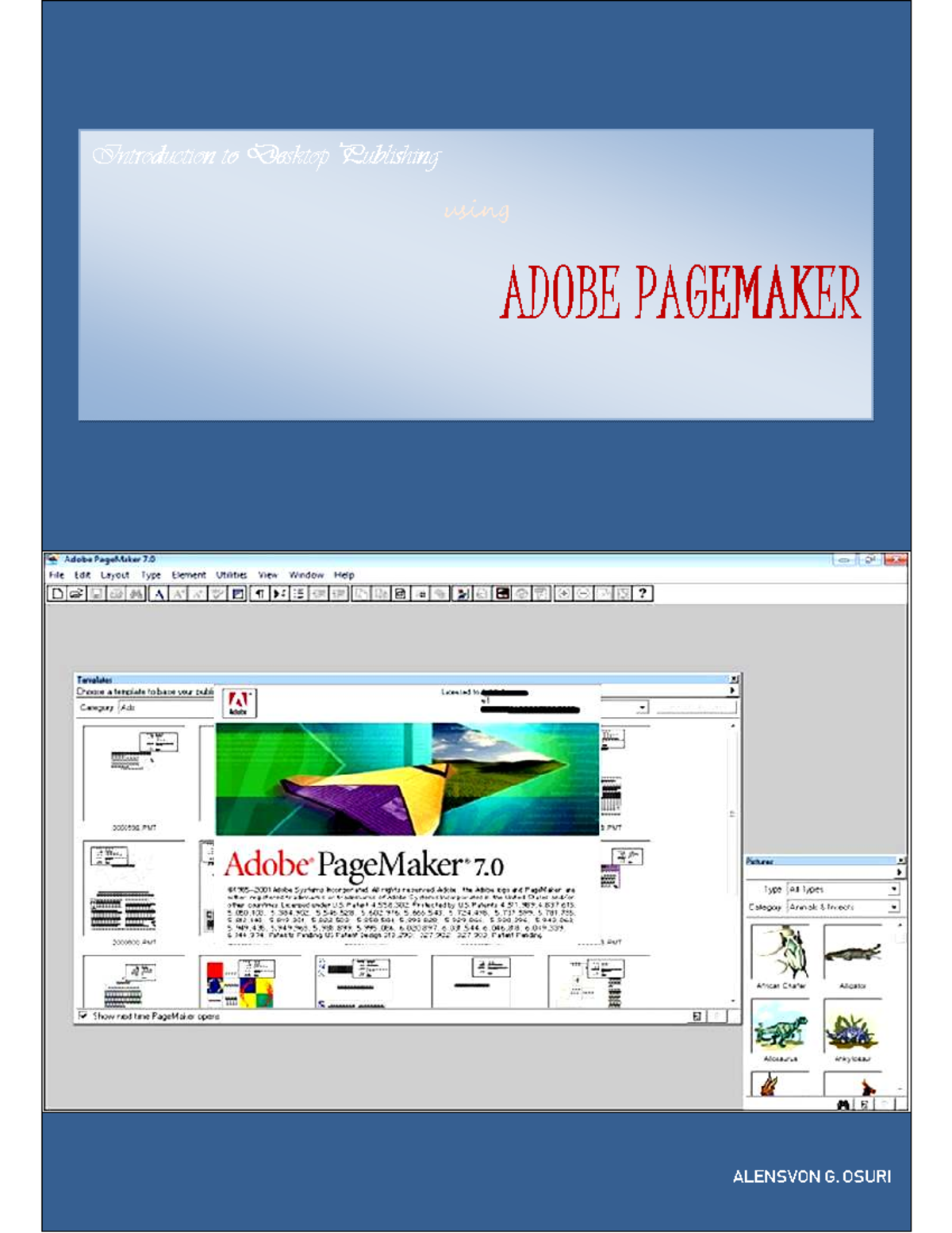 Adobe PageMaker outlets 7.0 Windows & Macintosh w/ Overview &