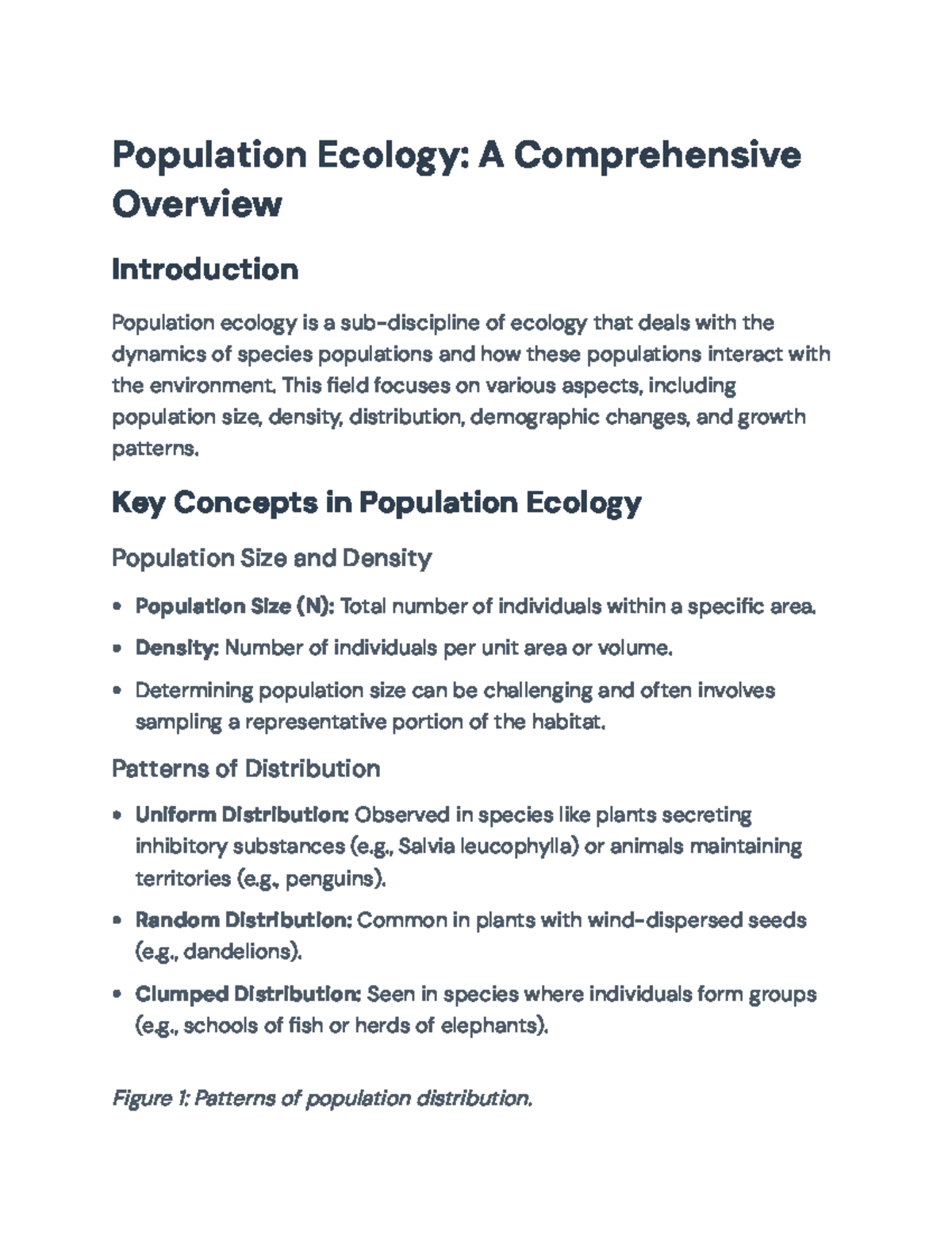 Population Ecology: Dynamics of Species Populations and Growth Patterns ...
