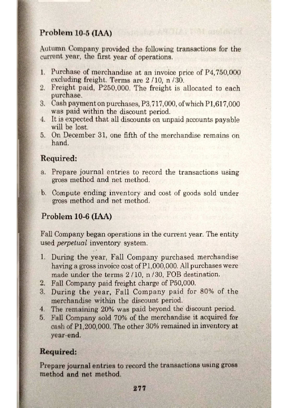 IAC1 - Assign 5: Practice Problems for Chapters 10 & 11 - Studocu