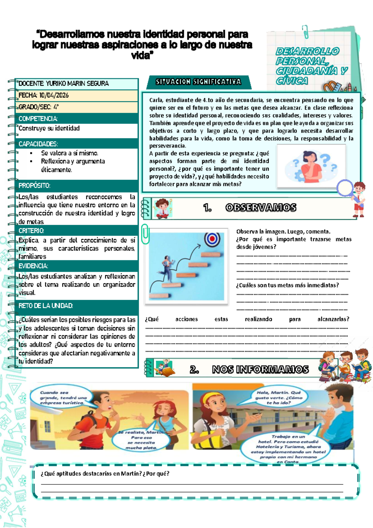 Ficha DPCC 2026: Desarrollo Personal y Construcción de Identidad - Studocu