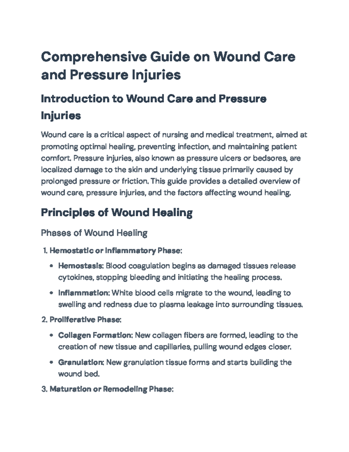 Comprehensive Guide to Wound Care and Managing Pressure Injuries ...