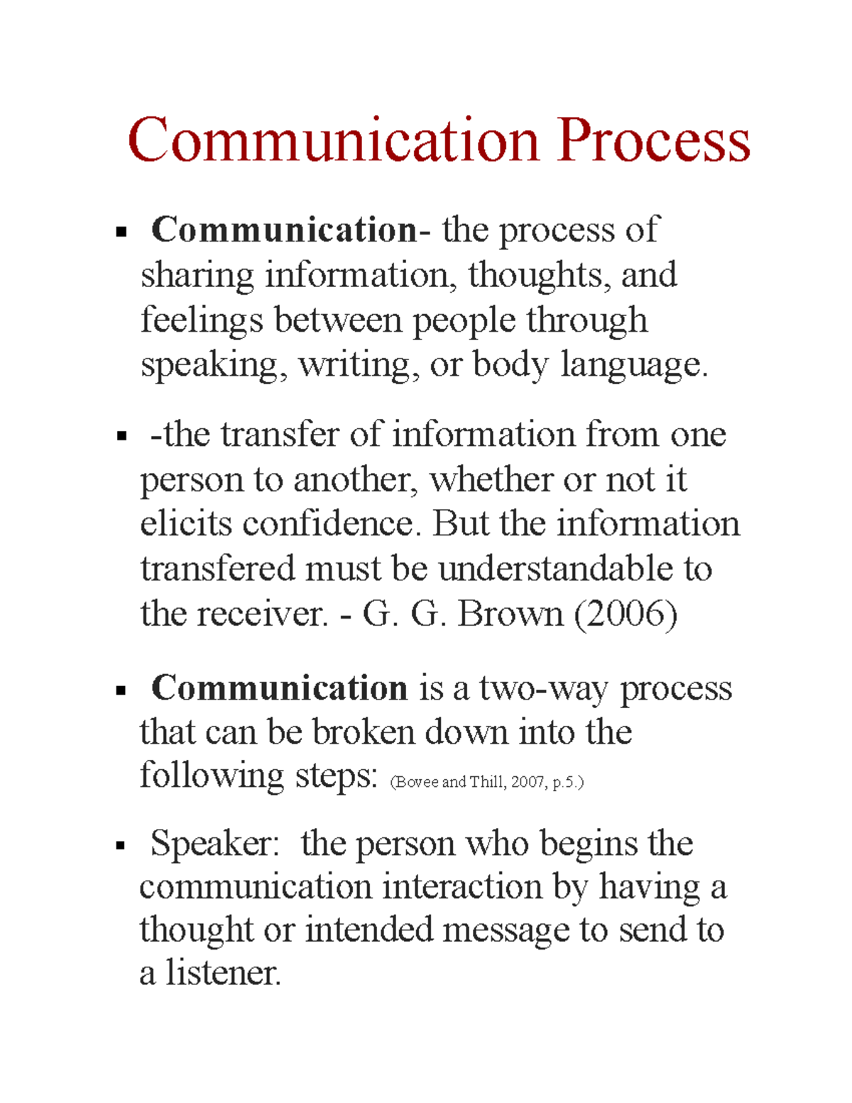 Understanding the Communication Process: Key Insights and Steps - Studocu